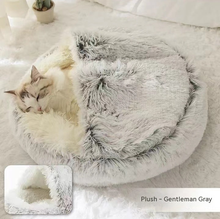 Round Plush Warm Bed House