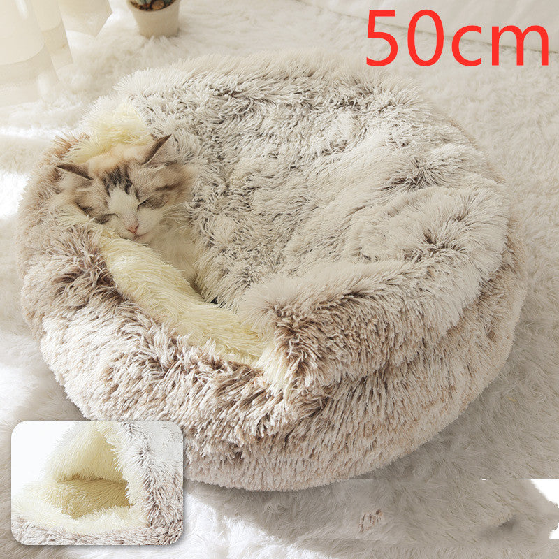 Round Plush Warm Bed House