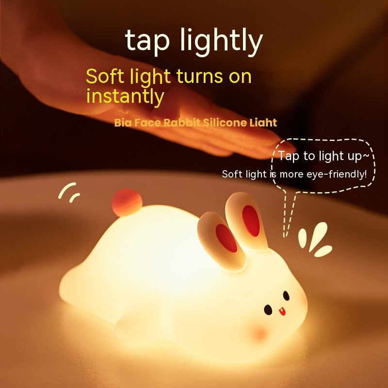 Big Face Rabbit Silicone Night Light