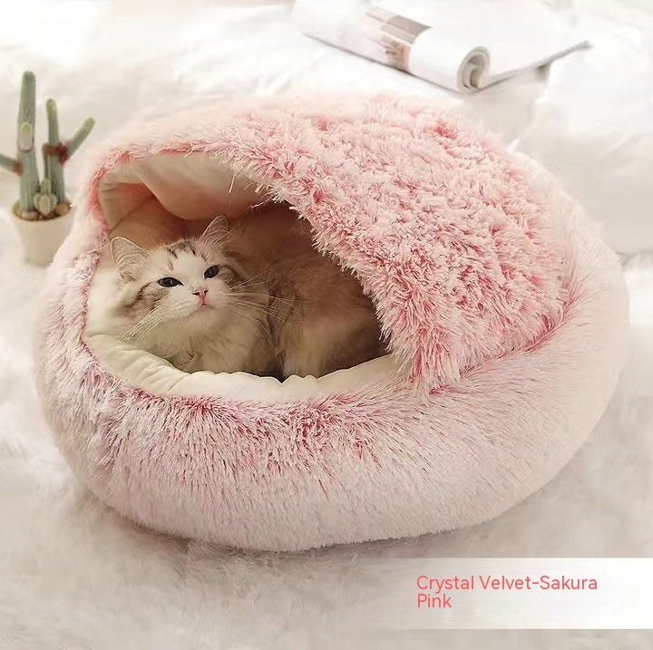 Round Plush Warm Bed House