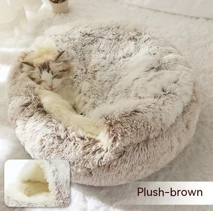 Round Plush Warm Bed House